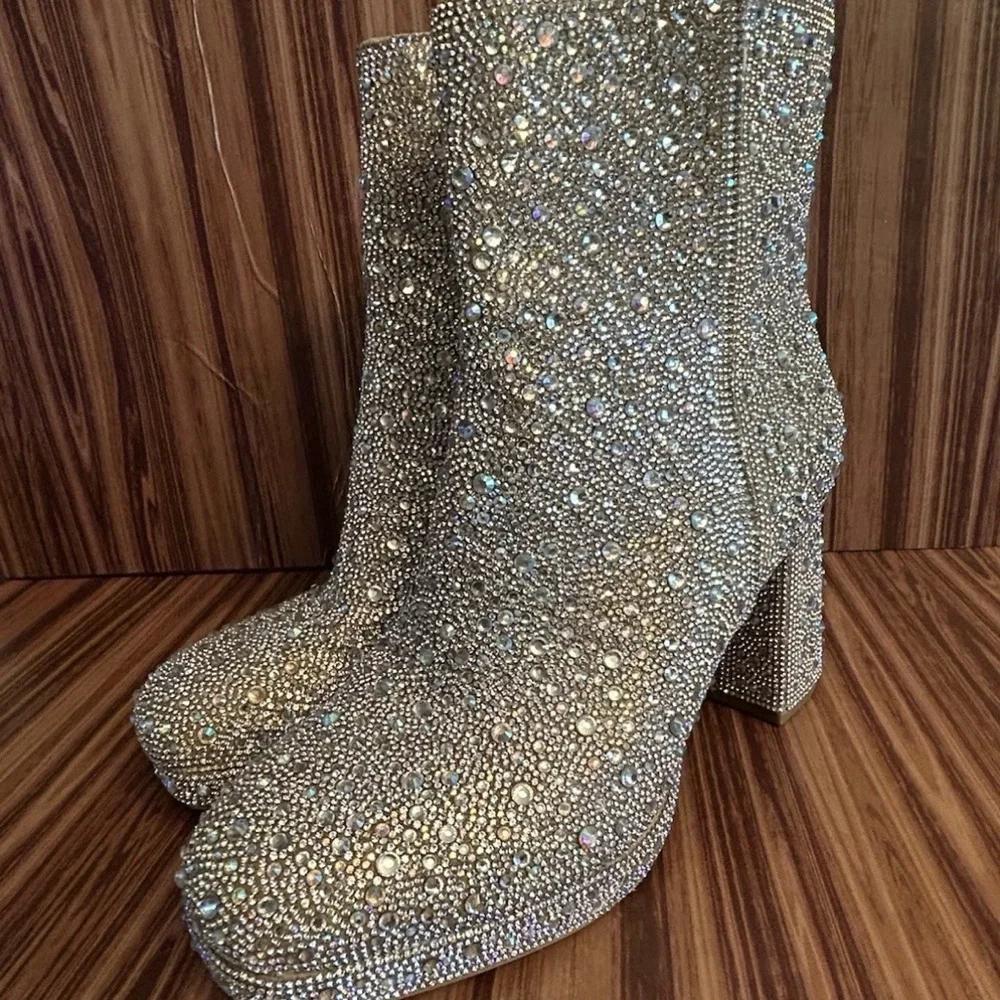 Hey Girl by Corkys “Bussin” rhinestone boots, size 11 - Picture 1 of 11